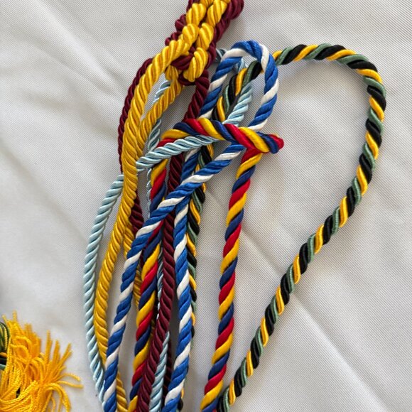 Belt Double Graduation Multicolor Honor Cord 6ps - Picture 7 of 8